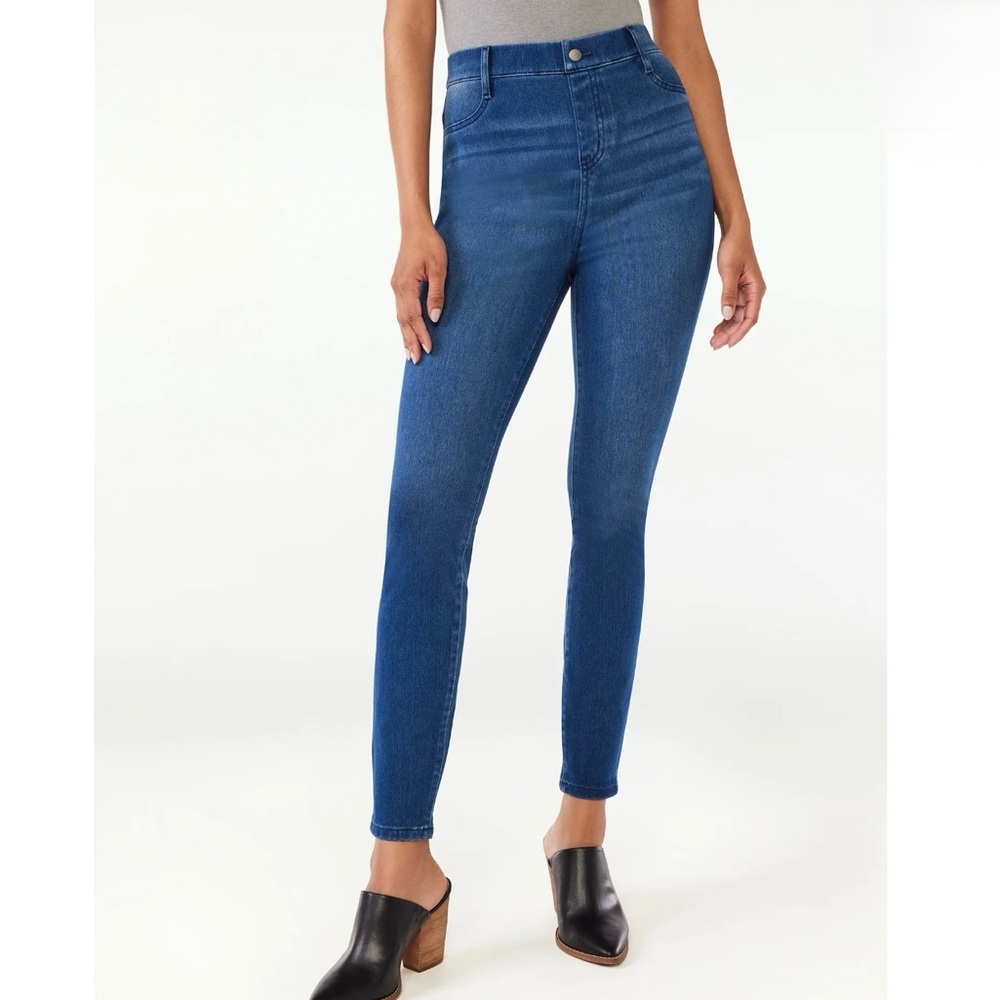 Women's High Rise Stretch Skinny Jeggings, 29" Inseam, Size L  (12-14) NWT